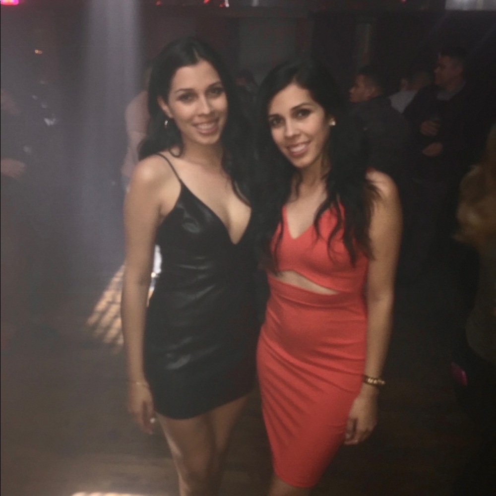 Black faux leather dress ✨